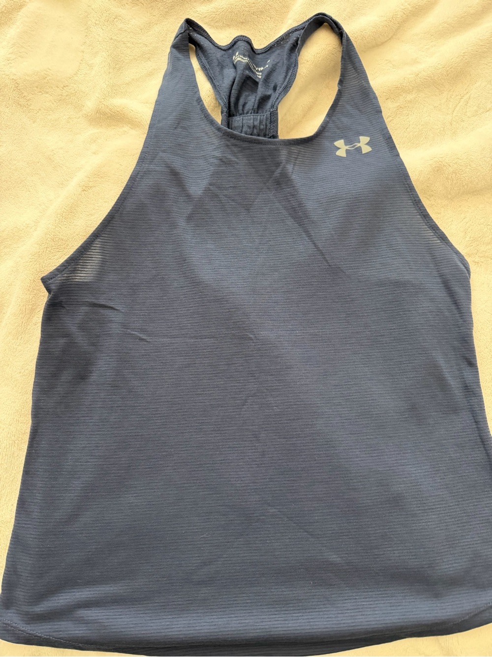 Under Armour Dark Blue HeatGear Fitted Racerback Tank